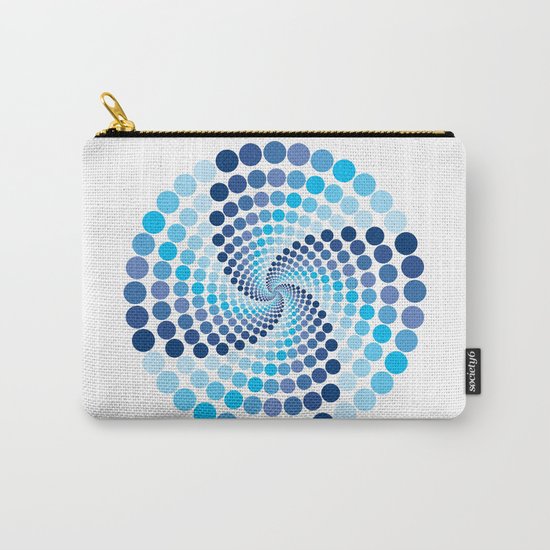Blue Circles - Optical Game 10 Carry-All Pouch