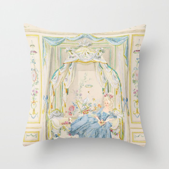 Marie Antoinette Petite Maison Throw Pillow