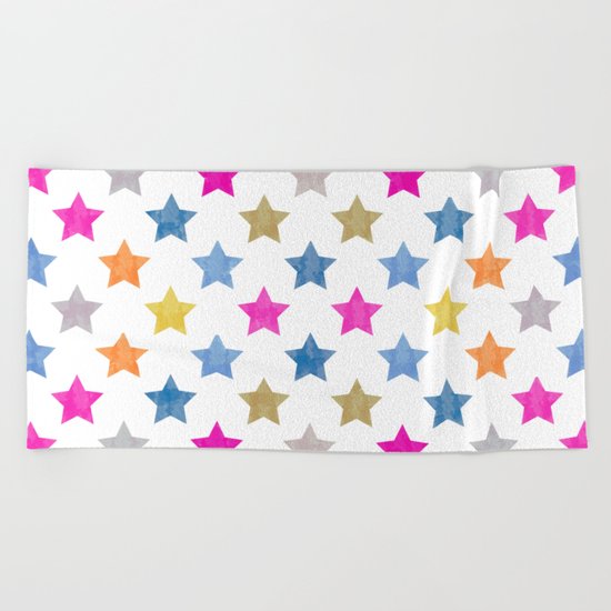 Colorful Star III Beach Towel