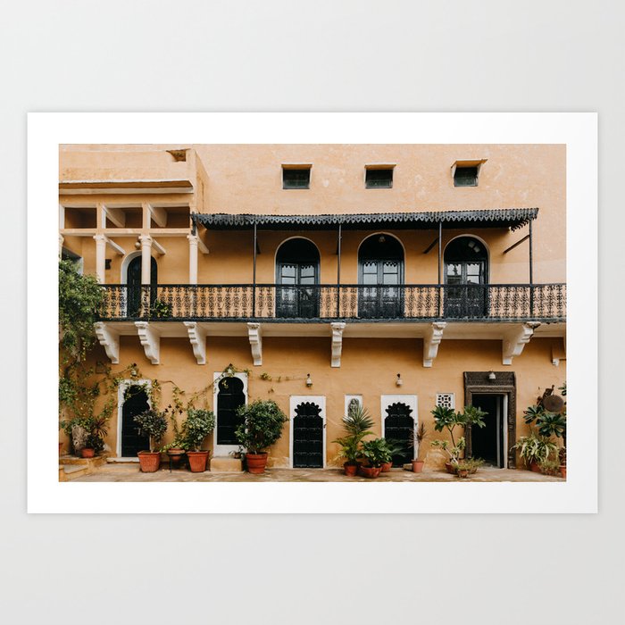 Yellow pastel fort in India | Palace | travel photography | art print Art Print