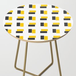 Minimal Black and Yellow Rectangles Side Table