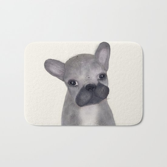 little french bulldog Bath Mat