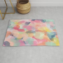Abstract Colourful Painting Area & Throw Rug
