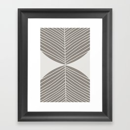 Arched Tropical Leaf Minimalist Framed Art Print