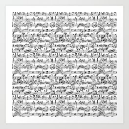 Hand Written Sheet Music Art Print