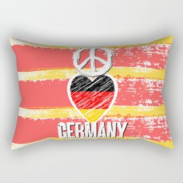 Peace, Love, Germany Rectangular Pillow