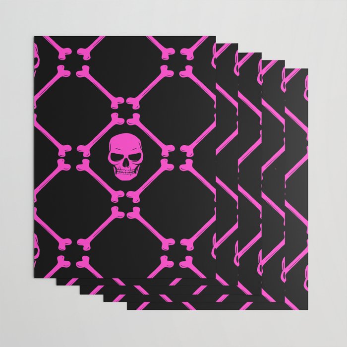 pink and black wrapping paper