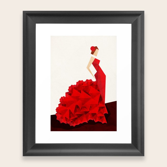The Dancer (Flamenco) Framed Art Print by VessDSign Society6
