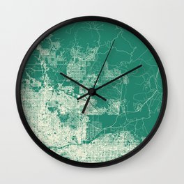 Scottsdale, Arizona - Artistic City Map - USA - Minimal Aesthetic Wall Clock