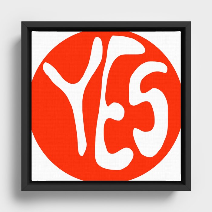 Yes Framed Canvas