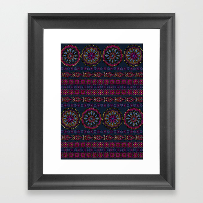 Henna pattern print - Dani Framed Art Print