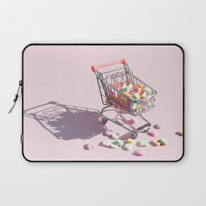Candy Hearts Cart Laptop Sleeve