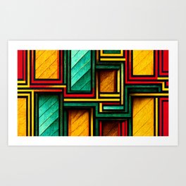 colorful pattern Art Print