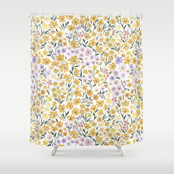 Flowery Meadow Colors 74D Shower Curtain