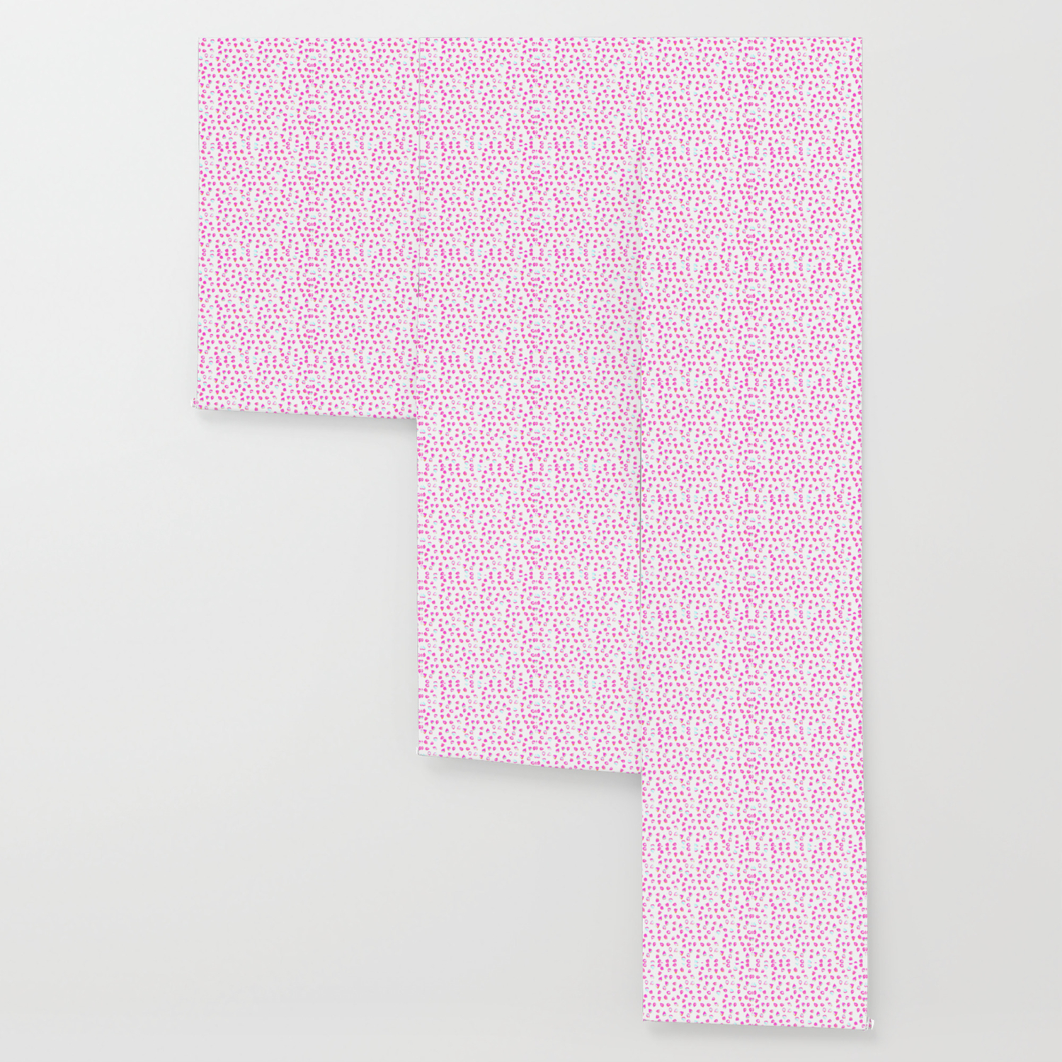 Vaporwave Aesthetic Floral Rose Petals Pink And Turquoise Art Print Wallpaper By Saburkitty Society6