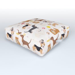 Cute Dog Pattern Outdoor Floor Cushion