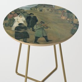 Russian Wedding, 1909 - Marc Chagall-Russian marriage records Side Table