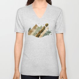 Marble Cactus V Neck T Shirt