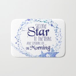 Second Star to the Right & Straight on 'til Morning Peter Pan Quote Bath Mat