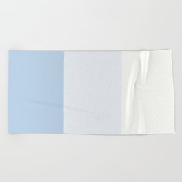  Baby blue cream solid color stripes pattern Beach Towel