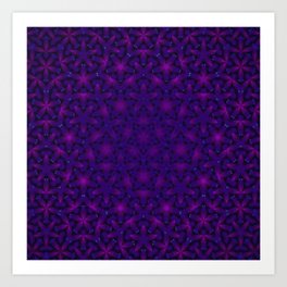 Purple Galactic Bloom Art Print
