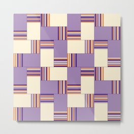Purple Rainbow Tiles Metal Print