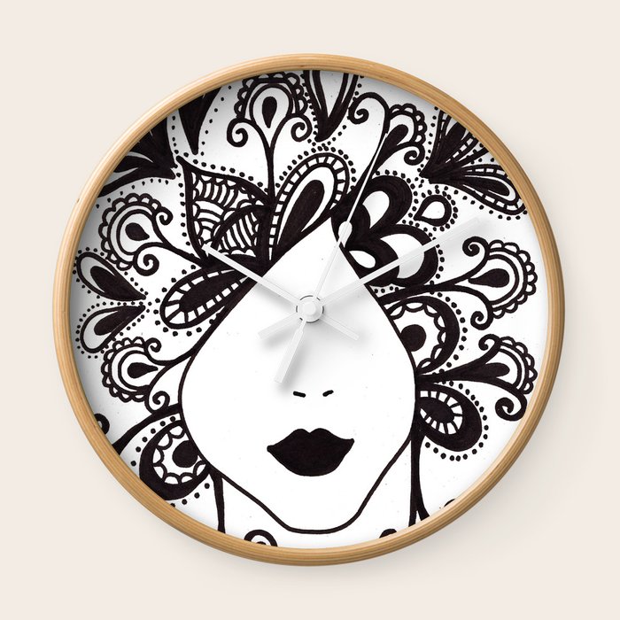 medusa Wall Clock by yellowdotbox Society6