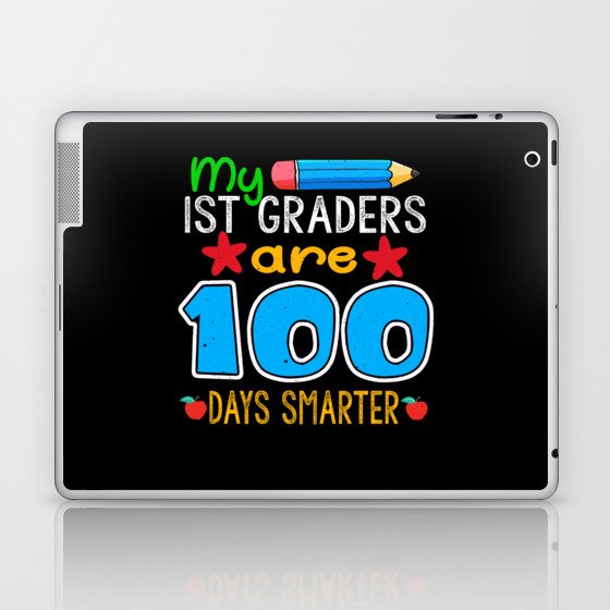 Days Of School 100th Day 100 Teacher 1st Grader Laptop & iPad Skin