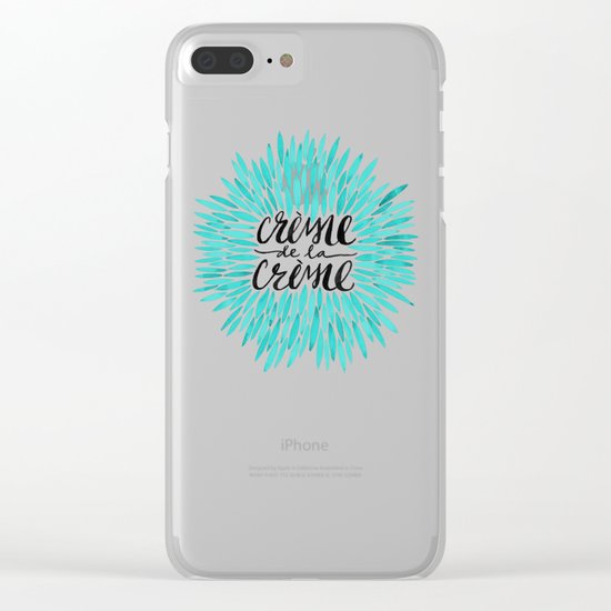Crème de la Crème – Turquoise Clear iPhone Case