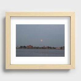 Full Moon at Sunset I Recessed Framed Print