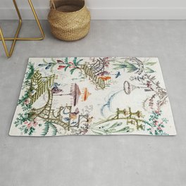 Enchanted Forest Chinoiserie Area & Throw Rug