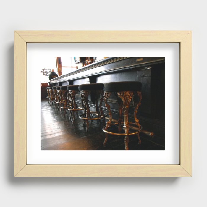 The Lonely Bartender Recessed Framed Print