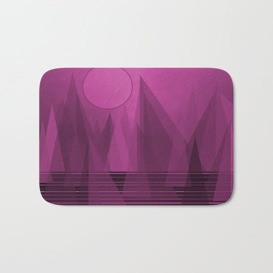 Deep Purple Landscape Bath Mat
