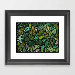 Green Scatter Framed Art Print