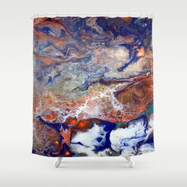 RIVERS OF MARS Shower Curtain