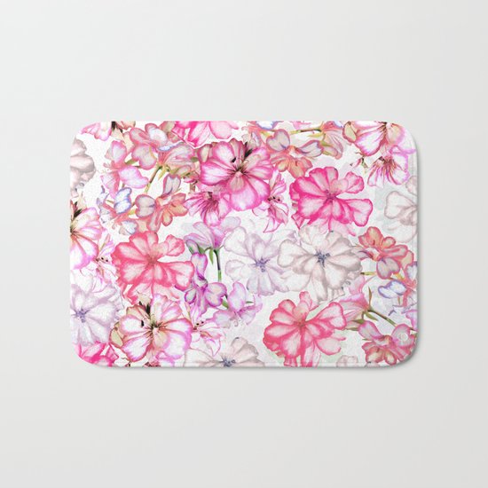 Gerani variegati fantasy Bath Mat