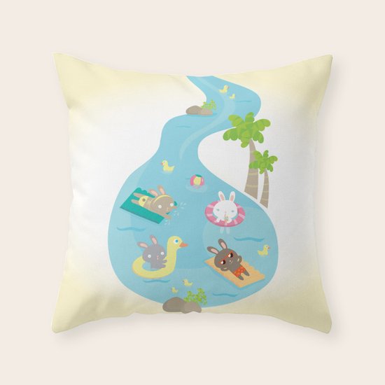the pool Throw Pillow