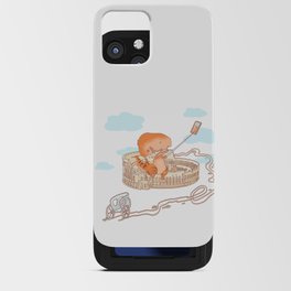 Dinosaur visits The Colosseum iPhone Card Case