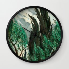 Wind in the Tree Tops - Christopher Richard W Nevinson  Wall Clock