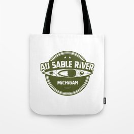 Au Sable River Michigan Kayaking Tote Bag