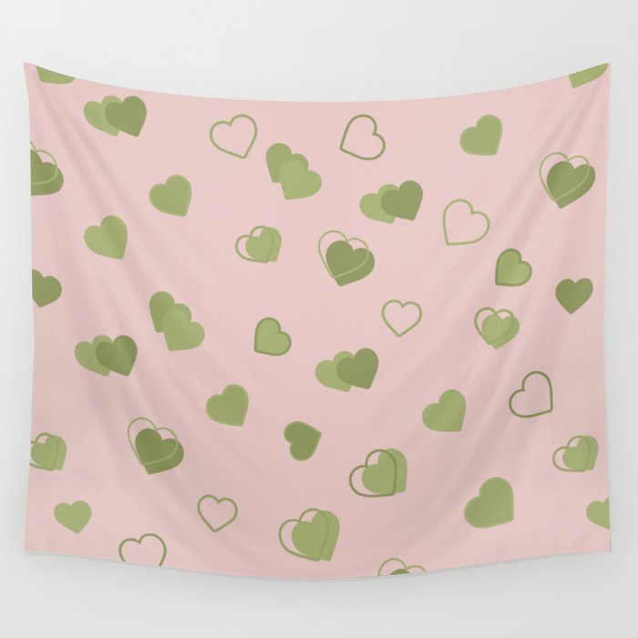 Lovely Hearts Pattern Wall Tapestry