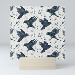 Odin's Ravens Pattern Print Mini Art Print