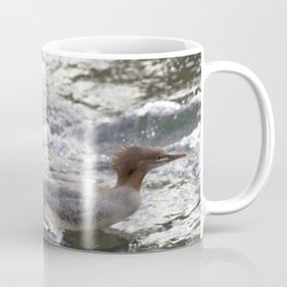 Watercolor Bird, Common Merganser 23, Yellowstone River, YNP, Wyoming Coffee Mug