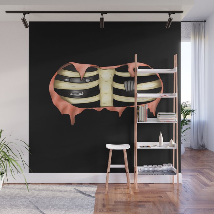 Halloween Costume Alternative Monster Peaking From Inside Your Ribcage Wall Mural By Martaplazuk