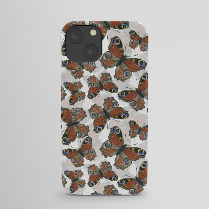 Peacock butterfly pattern iPhone Case