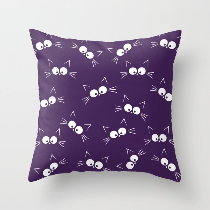 Cute Cat Pattern Throw Pillow