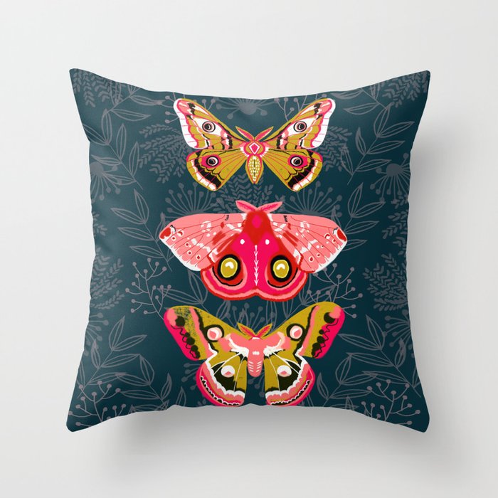Lepidoptery No. 4 by Andrea Lauren Throw Pillow