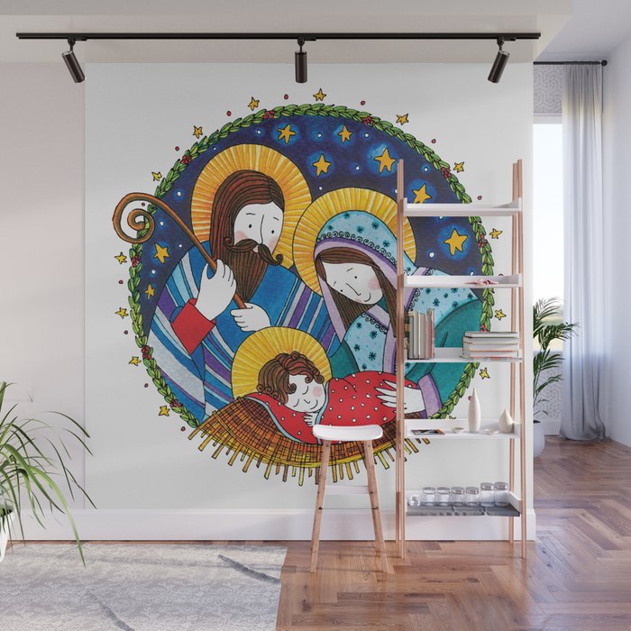 Nativity Scene Wall Mural By Sandranascimento Society6
