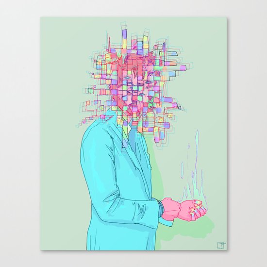 Psychedelic face Canvas Print