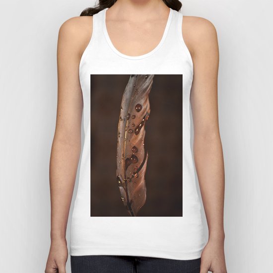 feather with drops Unisex Tank Top